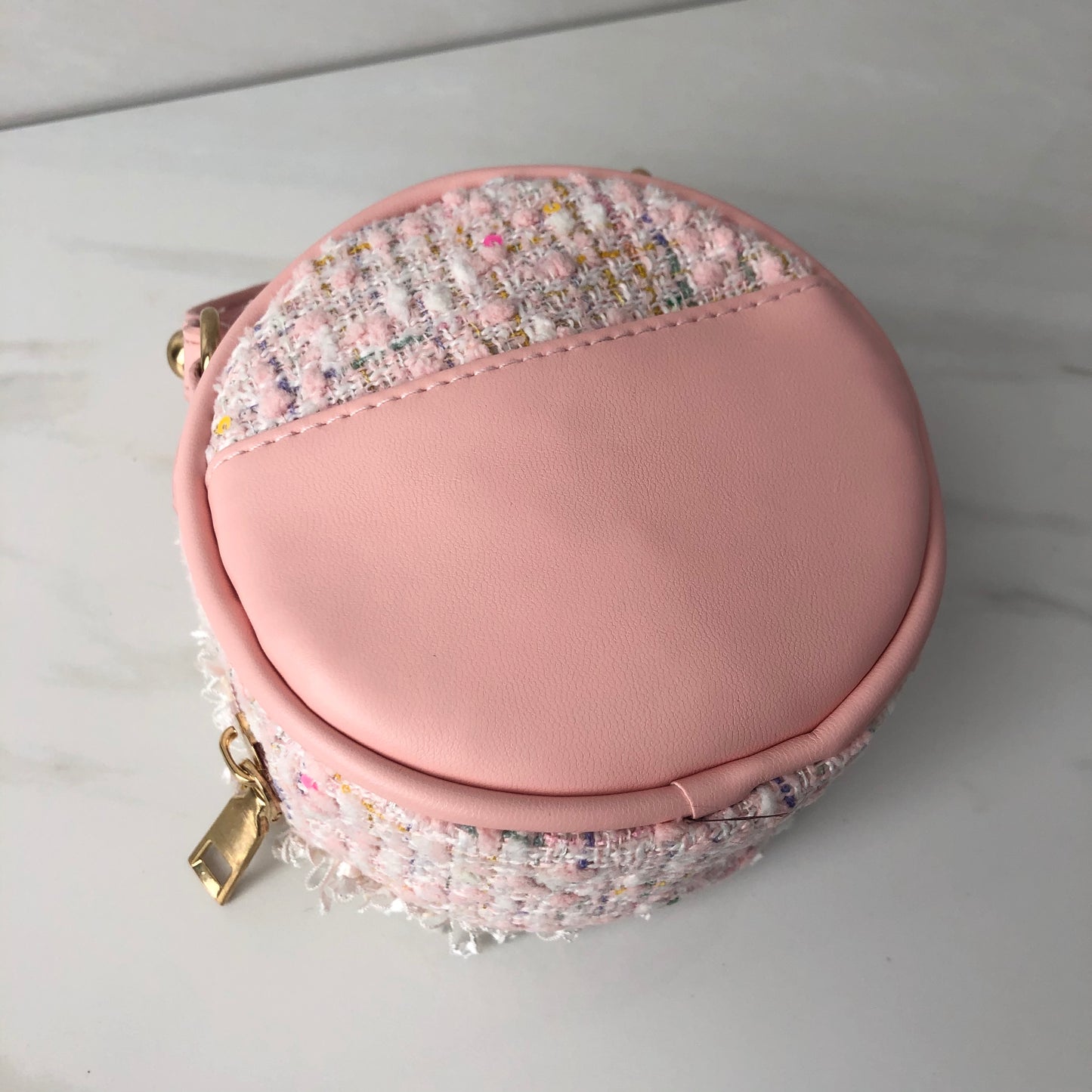 Tweed Circle Flower Girl Bag