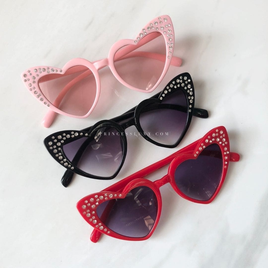 Heart Presley Rhinestone Sunglasses