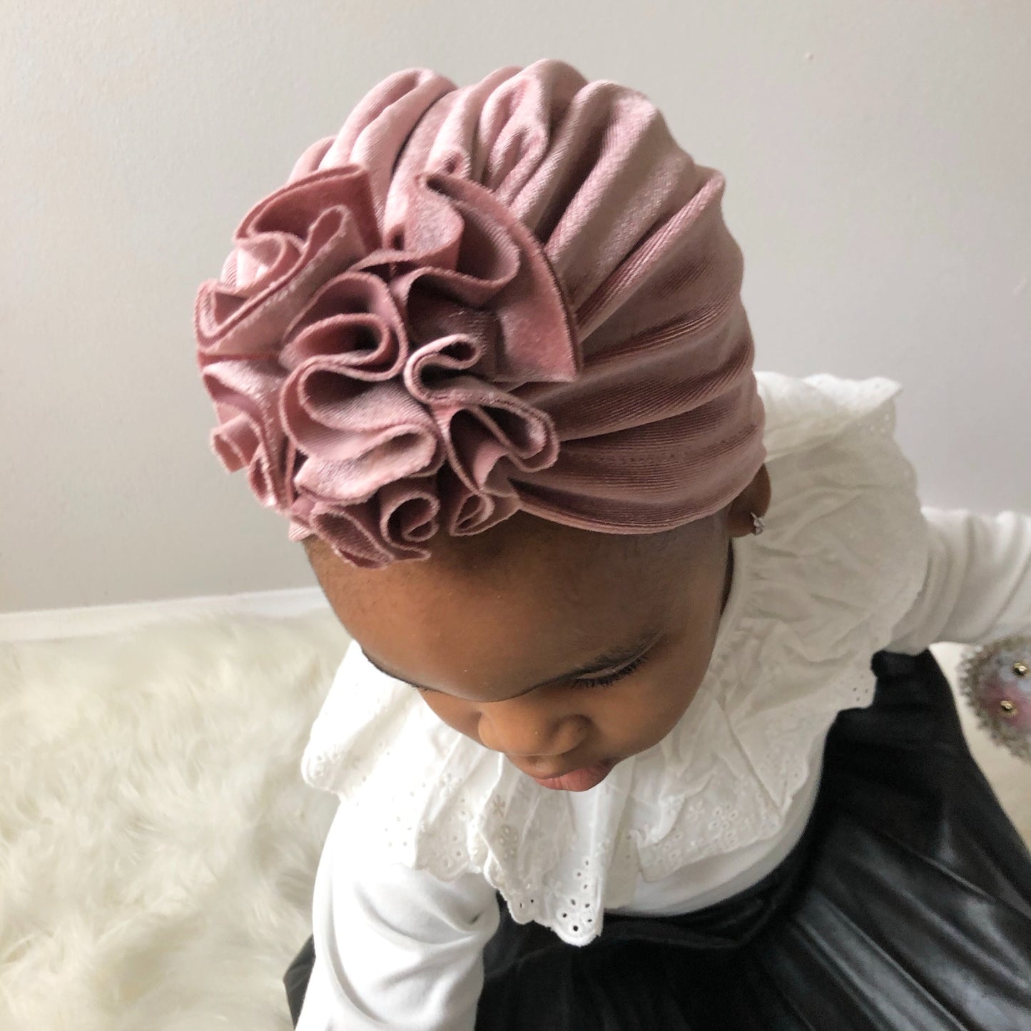 Flower Burst Velvet Turban