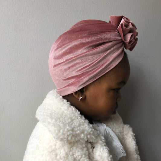 Flower Burst Velvet Turban