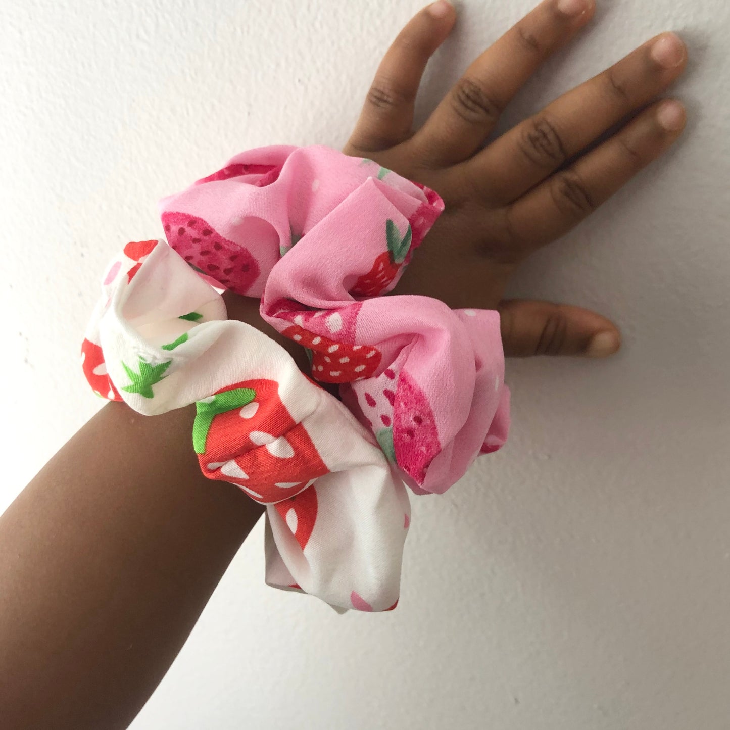 Strawberry Dream Hair Scrunchies