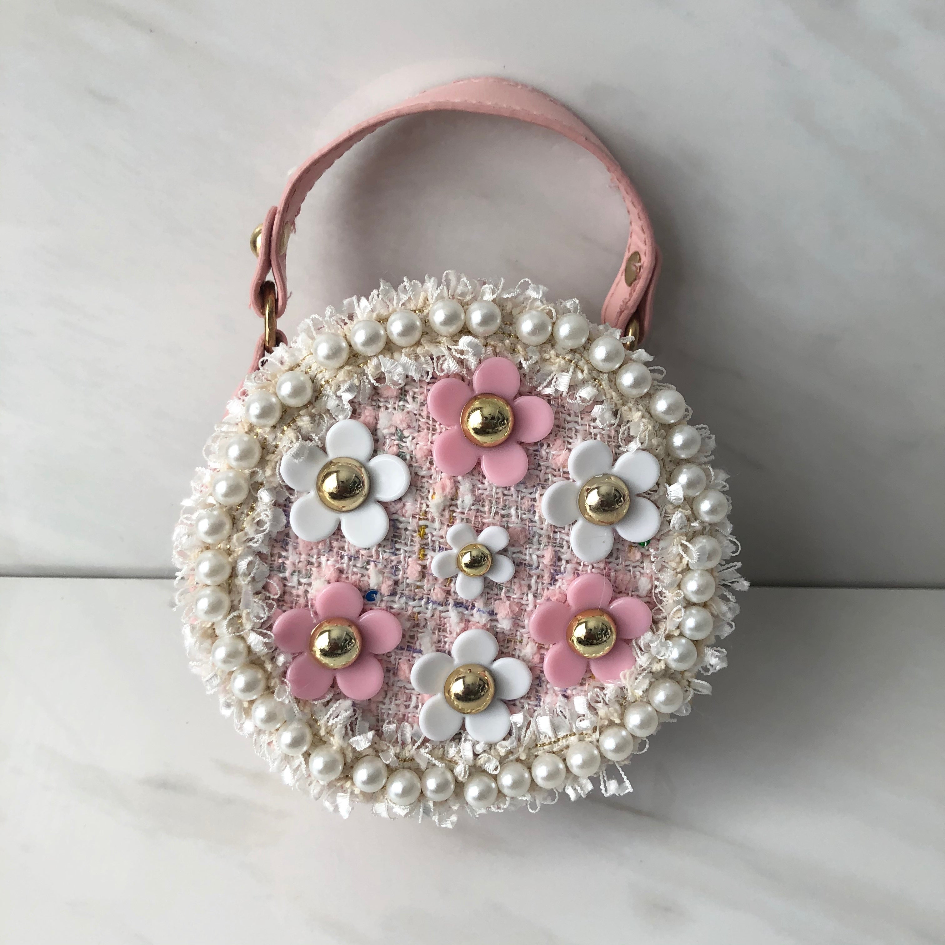 Buy Cotton Candy Patch Bag, Pink Flower Girl Bag, Button Art Purse, Gift  for Dauther's Birthday, Pink Daisy Handbag Online in India - Etsy