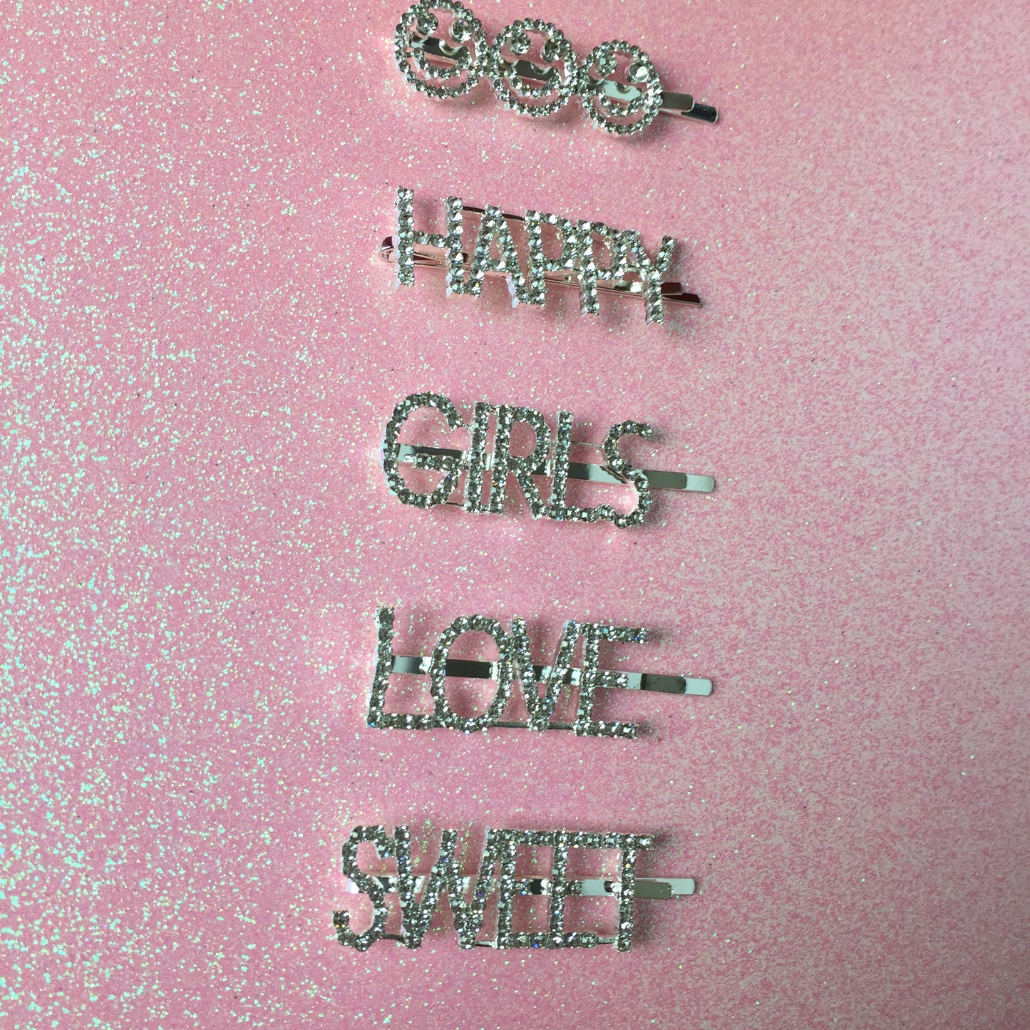 Good Words Rhinestone Hair Clip