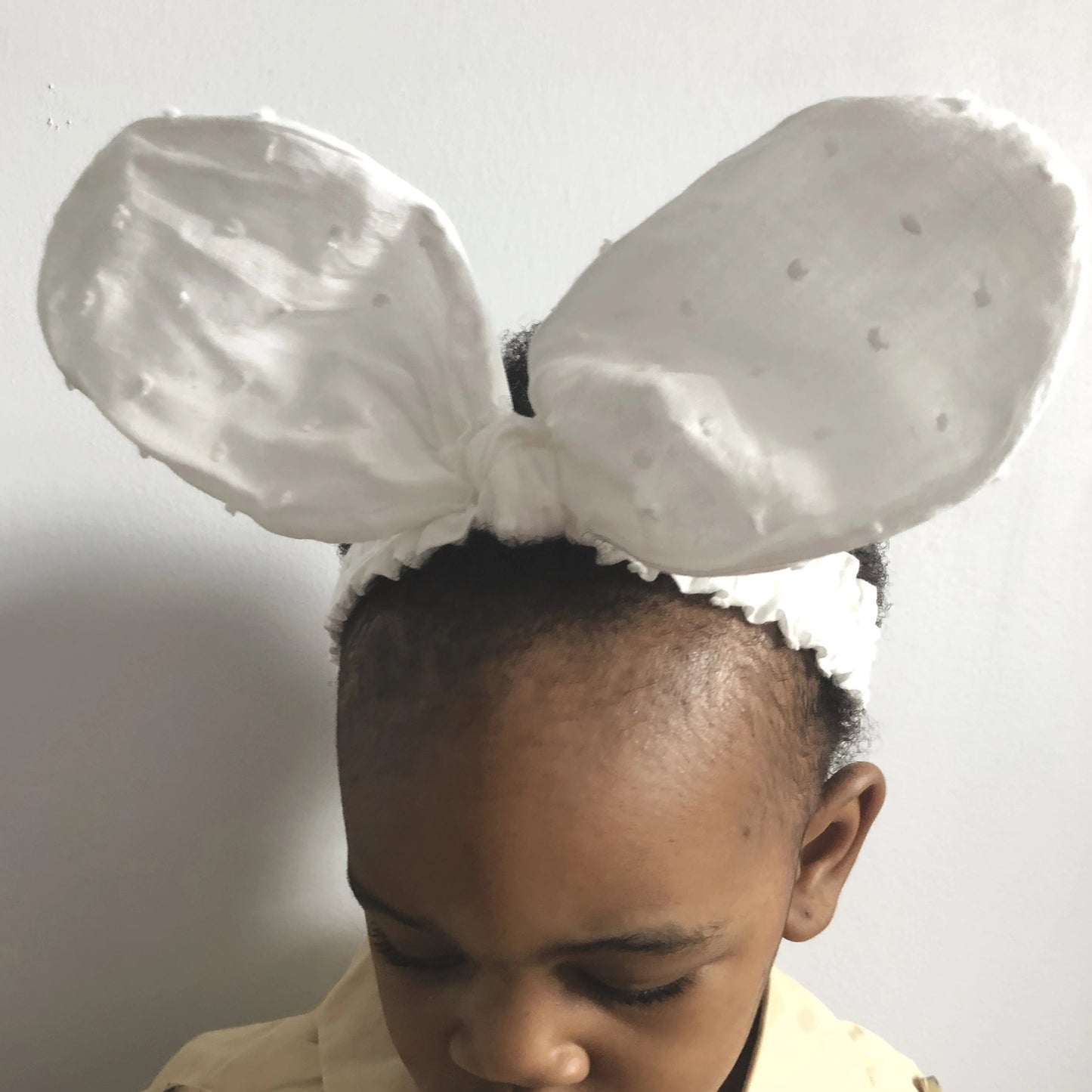 White Party Bunny Headband