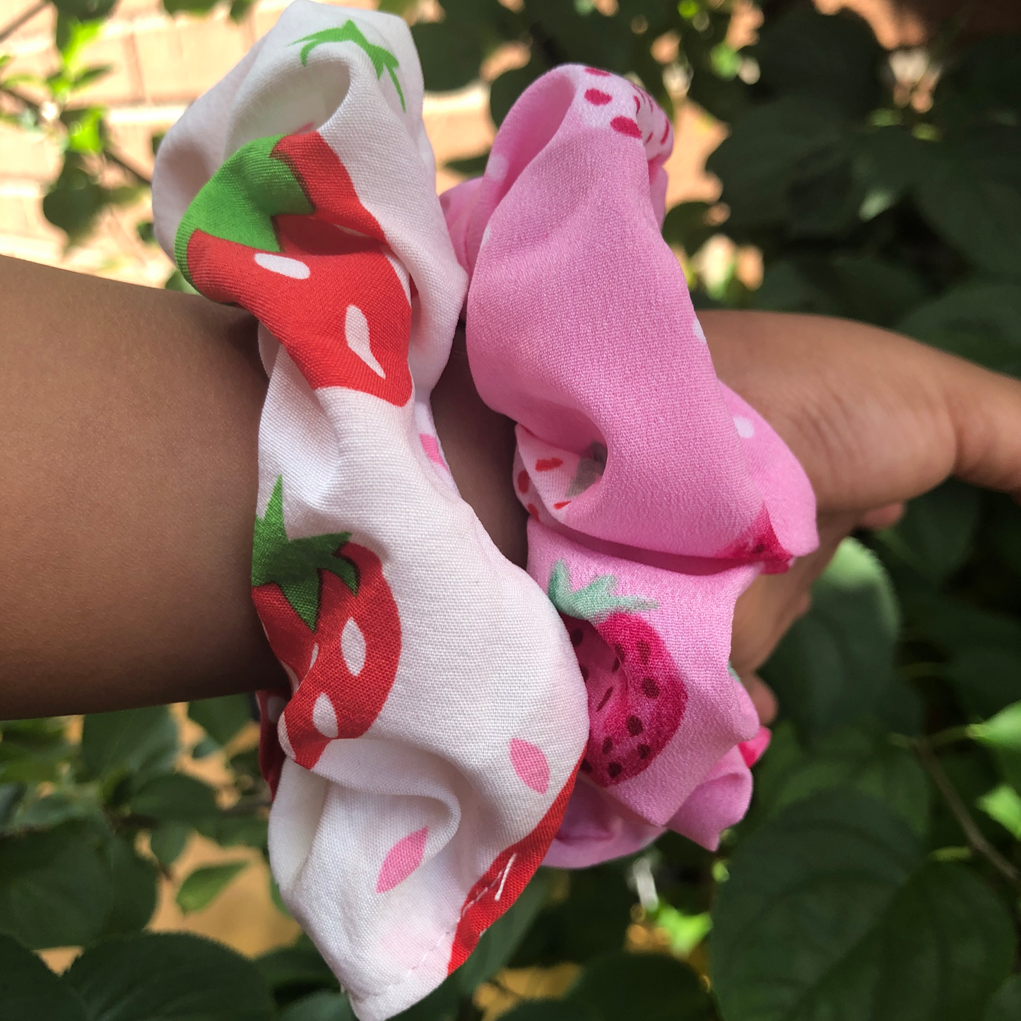 Strawberry Dream Hair Scrunchies